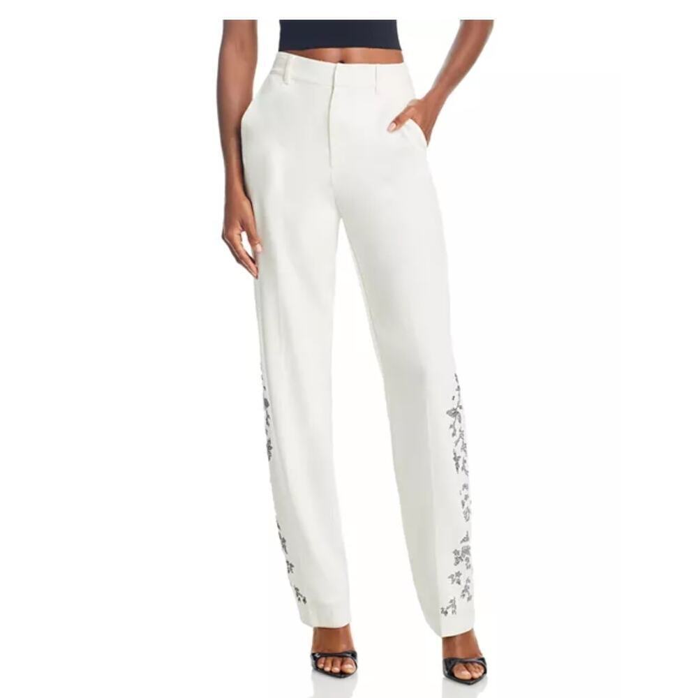 Cinq à Sept Lilac Vine Embellished Pant size 2 NWT